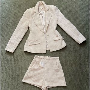 Tweed shorts suit. NWT